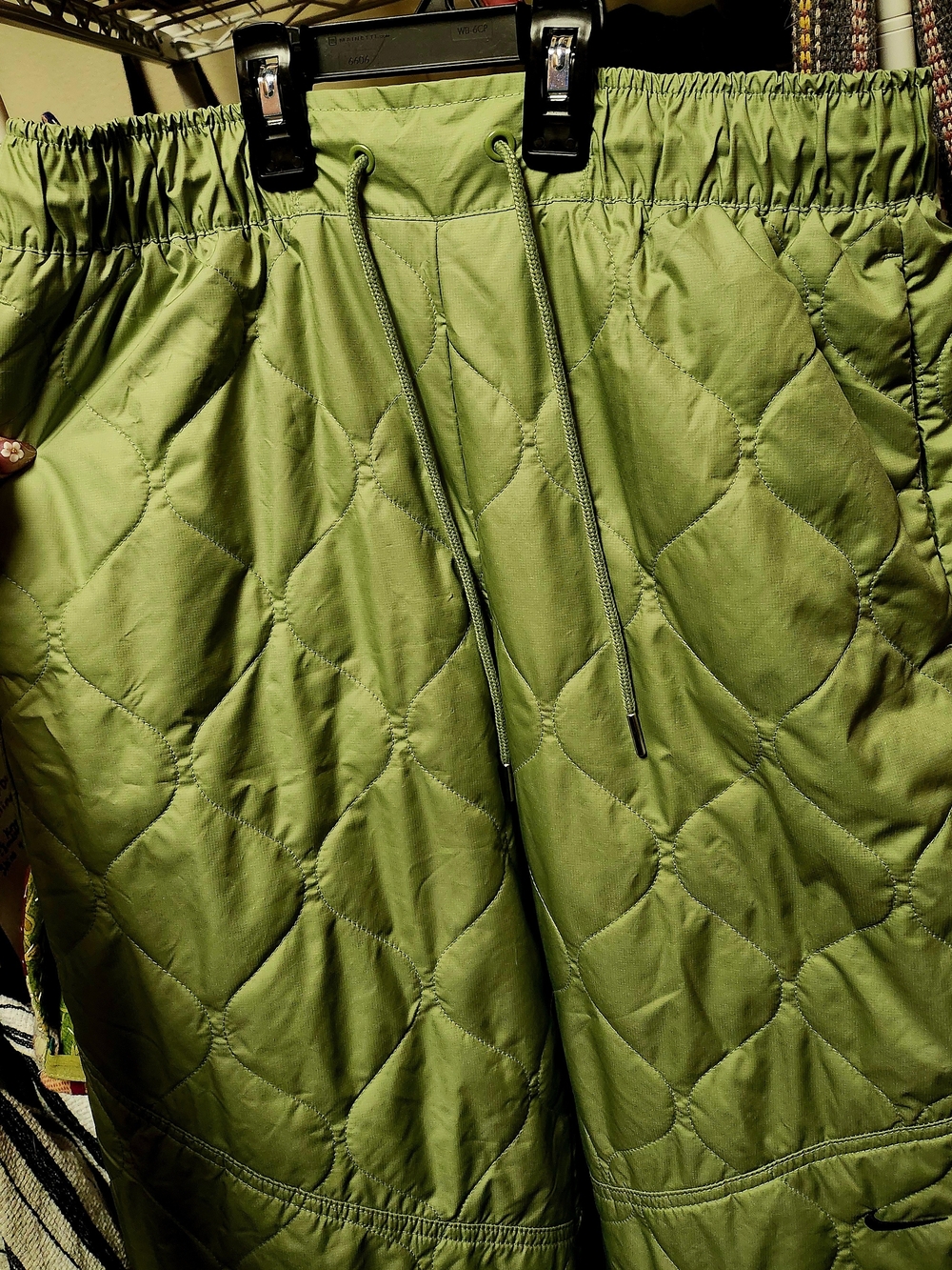 Nike Olive Green Quilted Puffer Snow Pants